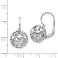 thumbnail image 3 of FB Jewels 925 Rhodium Plated Sterling Silver Ball Leverback Earrings, 3 of 3