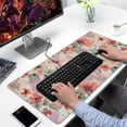thumbnail image 2 of Pink and Purple Flowers&nbsp;pad Mousewaterproof,rubber+multispandexnon Slip Gaming Mouse PadDesk Pad for Office Home Game 31.5x15.7inches, 2 of 7