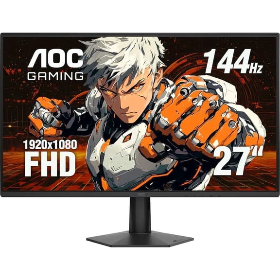 Restored AOC 27" 27G50F IPS, FHD, 144hz, G-Sync Compatible, Gaming Monitor - Black (Refurbished)