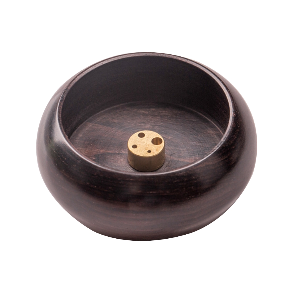 QUSENLON Stick IncenseBurner Mini Wood Bowl 2.3x1 Inches Incense