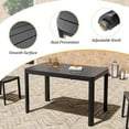 thumbnail image 4 of Crestlive Products 7 Pcs Patio Dining Set Aluminum Expandable Table and Chairs Set for 6-8 People Black, 4 of 7