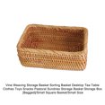 thumbnail image 1 of Wood Handmade Storage Box With Storage Basket Organizer Box Rattan Traditional Rattan For Easy Organizer Box Storage Small square basket S, 1 of 6
