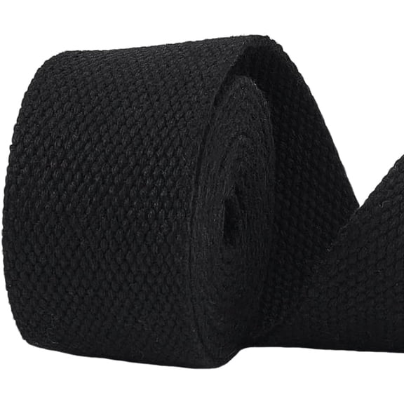 11 Yards Heavy Cotton Webbing Black Webbing Straps 1.5 Inch Weave Straps