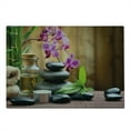 thumbnail image 2 of Spa Cutting Board, Warm Welcoming Spa Reception Big Healing Stones Candles Scent Flowers Print, Decorative Tempered Glass Cutting and Serving Board, Large Size, Purple Black and Green, by Ambesonne, 2 of 5