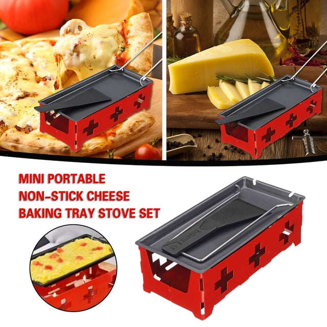 TIMIFIS Baking Tray Mini Portable Non-Stick Cheese Baking Tray Stove Set Cheese Melter Home Grilling Kitchen Gadgets