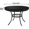 thumbnail image 2 of Diameter 124cm Black Garden Table Cover Round, Patio Table Top Cover Set,fitted Round Outdoor And Indoor Use, Waterproof Table Cover, 2 of 5