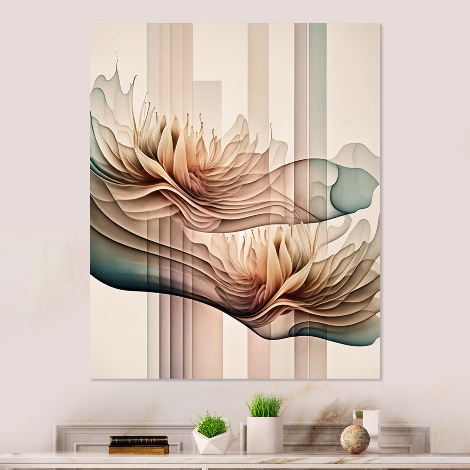 Designart Hyperrealistic Dahlia Flowers V Canvas Wall Art