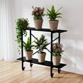 thumbnail image 2 of 2 Tier Metal Sturdy Narrow Plant Stand with Wheels, Plant Stand Indoor and Outdoor, L35.43 x W10.3 x H29.9 inch, 440 LBS Capacity & Heavy Duty Construction., 2 of 13