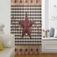 thumbnail image 6 of Red Texas Star Farmhouse Sheer Curtains 108 Inches Extra Long, Black Plaid Berry Country Light Filering Curtains, Privacy Drapes Simi Floor to Veiling Curtain for Living Room Bedroom Window Treatment, 6 of 9