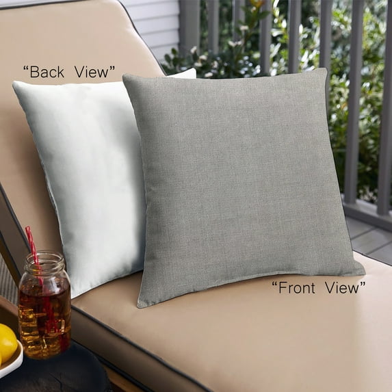 Ahgly Company Outdoor Square Mid-Century Modern Throw Pillow, 18 inch by 18 inch