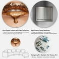 thumbnail image 5 of Designart 'Close-Up Of Woman Make-Up Of Gold Liquid Lips' Modern Circle Metal Wall Art 29x29 - Disc of 29, 5 of 5