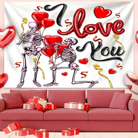 

Weerihhol Valentine s Day Decoration Tapestry Party Decoration Scene Photo Background Cloth Doll Lobster Pattern Proposal Ambience Tapestry Cloth Party Decorations for Adults Women Party for Kids