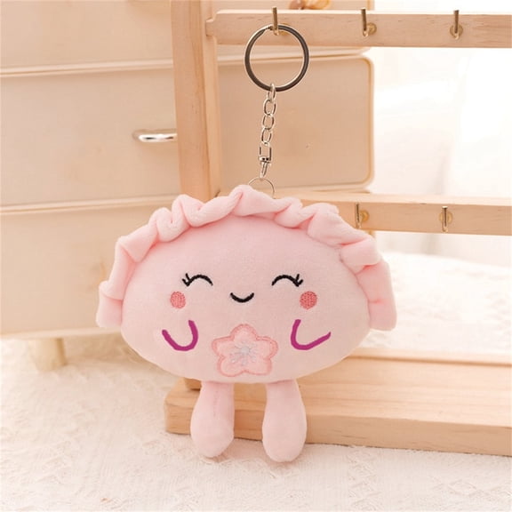 Cute Dumpling Plush Keychain Soft Stuffed Animal Toy for Kids Adults Handmade