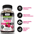 thumbnail image 5 of Kaya Naturals Organic Beet Root Powder Capsule 1300mg per Serving Aids in Healthy Circulation, 5 of 6