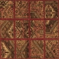 thumbnail image 1 of Ahgly Company Indoor Square Patchwork Brown Transitional Area Rugs, 7' Square, 1 of 4