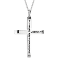 thumbnail image 4 of Women's Stainless Steel Army Cross Necklace - Joshua 1:9 by Shields of Strength, 4 of 4