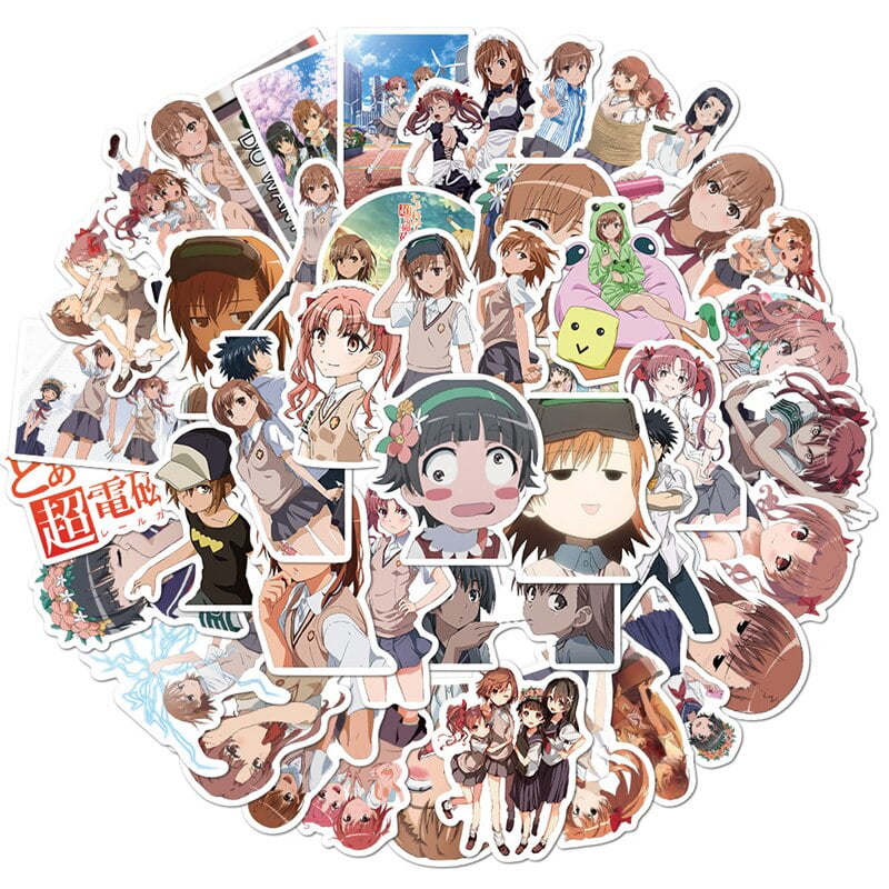 10/30/50Pcs/Set Anime To Aru Kagaku No Rail Gun Sticker Cosplay Badge ...