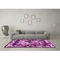 thumbnail image 3 of Ahgly Company Indoor Round Abstract Purple Contemporary Area Rugs, 8' Round, 3 of 4