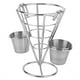 thumbnail image 5 of Soporte para patatas fritas enchapado, cono de buffet, soporte de exhibición para aperitivos, cestas para patatas fritas (taza doble), 5 of 8