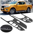 thumbnail image 4 of Qiilu Car Lift Down Control Switch Door Lock Panel Cover Trim ABS Replacement For Navara Frontier NP300 2015-2019, 4 of 8