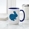 thumbnail image 4 of CafePress - Blue Glitter Silhouette Easter Bunny Mugs - 15 oz Ceramic Large White Novelty Mug, 4 of 4