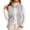 Gray, variant on Womens Vest Jacket Full Zip Solid Color Sleeveless Jacket Fall Winter Casual Regular Length Outerwear with Pockets