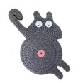 thumbnail image 1 of Cateissary Posavasos bonitos con forma de trasero de gatito, aislantes, seguros y apilables para cafeterías y restaurantes. Mostrada gris, 1 of 6