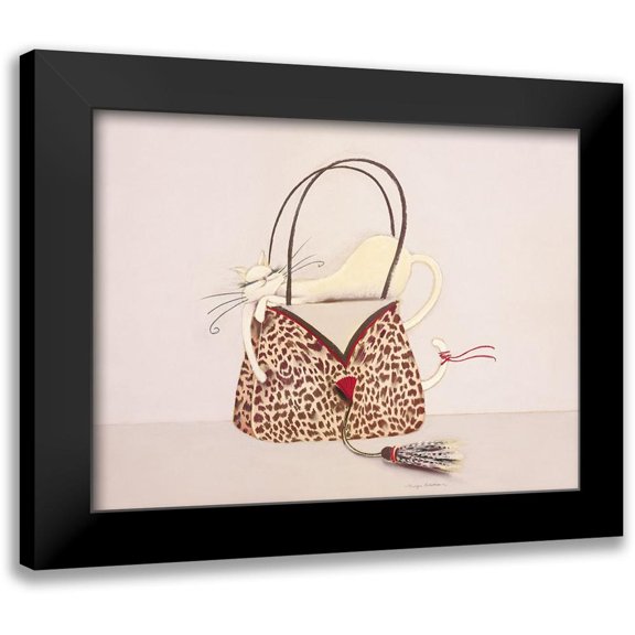 Robertson, Marilyn 14x12 Black Modern Framed Museum Art Print Titled - THE CAT OUT OF THE BAG II