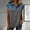 Gray, variant on Denim Shirts for Women Button Up V Neck Lapel Collar Casual Short Sleeve Fashion Patchwork Western Blouses 2026
