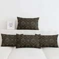 thumbnail image 3 of Set Of 4 Black Gold Baroque Pillow Covers 12x20 Inch Linen Decorative Square Throw Pillow Covers for Home Sofa Bedroom Outdoor Indoor, 3 of 7
