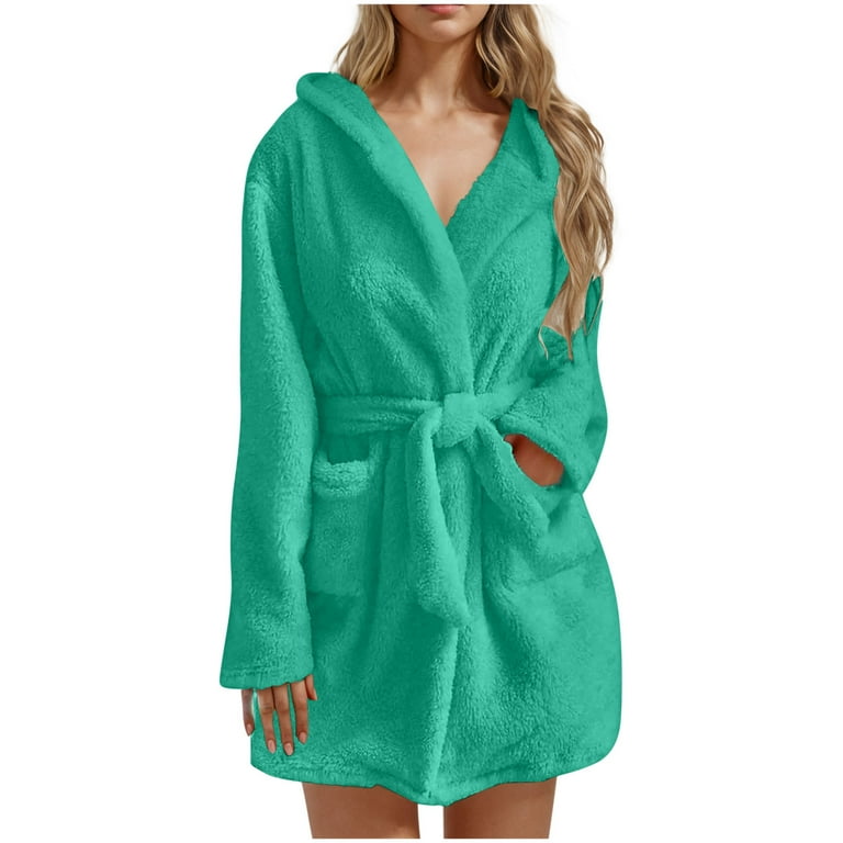 green emerald velvet dress Baby Hooded Dressing Gown - Sage Green main image 0