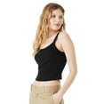 thumbnail image 3 of Bella + Canvas Womens Plain Micro-Rib Spaghetti Strap Tank Top, 3 of 3