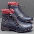 thumbnail image 1 of Botas con cremallera y vendaje a la moda para mujer, botas informales cálidas de tacón medio, botas de tubo medio Wmkox8yii sdhk430, 1 of 3