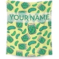 thumbnail image 1 of LHSHID Personalized Pickle Blanket Gifts with Name Text Funny Throw Blanket for Adults Kids Lightweight Plush Soft Cozy Warm Flannel Blankets for Bed Couch, 1 of 8