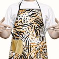 thumbnail image 2 of Animal Print Pattern Apron-Garden Aprons for Women with Pockets-Cotton Linen Waterproof Kitchen Cooking Gardening Aprons Adjustable for Kitchen,Cooking,BBQ and Salon 33x27 Inch, 2 of 7