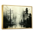 thumbnail image 2 of Designart "Vintage Depiction Of Power Lines In The City" Power Lines Floater Framed Wall Decor, 2 of 5