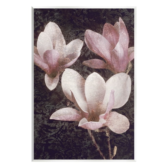 Vintage Pink Blooms Damask Pattern Botanical & Floral Graphic Art Unframed Art Print Wall Art