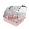 thumbnail image 2 of Baño para pájaros con comedero, accesorios para loros, pinzones y agapornis. Rosa, 2 of 9
