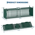 thumbnail image 2 of Large Live Animal Trap for Raccoon, Stray Dog, Fox, Groundhog, Heavy Duty Q235 Carbon Steel Humane Cage, Foldable Catch and Release Trap, 2 of 10