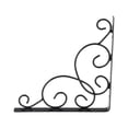 thumbnail image 2 of 2PCS Iron Decorative Hanging Brackets Shelf Brackets Wall Mounted Floral Shelf Brackets - Black, 2 of 5