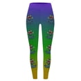 thumbnail image 3 of WILLBEST Pantalones de Yoga Con Estampado de Plumas de Carnaval Para Mujer, Leggings de Entrenamiento de Cintura Alta Para Correr, Gimnasio, Fitness, Comodidad y Elasticidad. Grande, 3 of 3