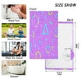 thumbnail image 3 of Purple Abstract Geometric Pattern Set of 2 Pure Cotton Towels, 16'' x 28'', Highly Absorbent and Soft, 3 of 8