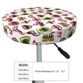 thumbnail image 4 of KLL Halloween Mouth Round Bar Chair Cushion Cover 14 inch ,Bar Stool Protector with Elastic, Soft Washable, 4 of 6