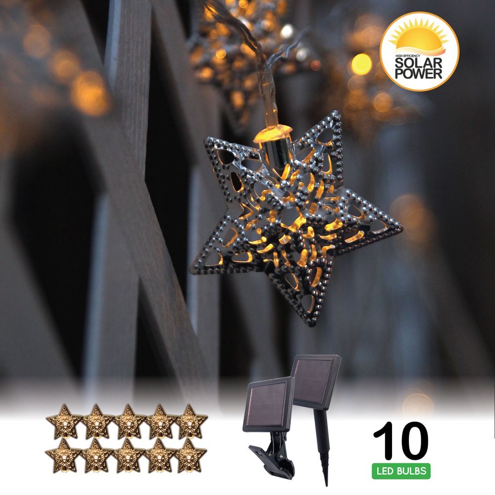 CRYSTALITE Solar Star Metal String Lights