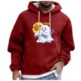 thumbnail image 3 of Sweatshirts for Men Winter Zip up Hoodie Men Mens Medium Sweatshirt Lightweight Pullover Hoodie Mens Hooded Sweatshirt Warm Men's Halloween Hooded Red XXL, 3 of 6