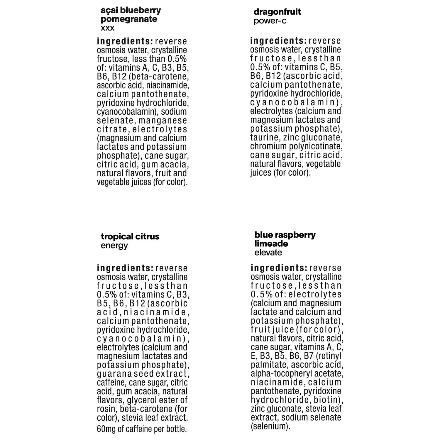 Glaceau Vitaminwater Variety Pack Nutrient Enhanced Water, 16.9 Fl Oz (18 Pack)
