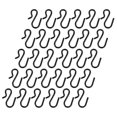 thumbnail image 1 of 50Pcs Heavy Duty Hooks For Hanging Kitchen Bathroom Wardrobe Black Iron Organizing Space Saving, 1 of 5