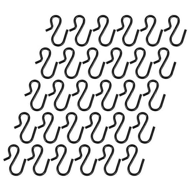 50Pcs Heavy Duty Hooks For Hanging Kitchen Bathroom Wardrobe Black Iron Organizing Space Saving