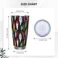 thumbnail image 4 of Daiia Colorful Fishing Lures Printed 20oz Insulated Coffee Cup with Straw Topper, Fully Spill Proof Travel Coffee Mug, Stainless Steel Tumbler for Work Home Outdoor Car-Straw, 4 of 8