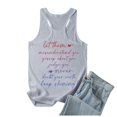 thumbnail image 2 of Camiseta sin mangas con estampado de letras para mujer, ideal para el verano: camiseta informal de cuello redondo con ajuste en el pecho, ideal para el día a día, 2 of 5